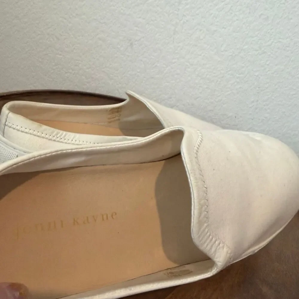 Jenni Kayne White Canvas Slip-On Slider Mule Sneakers Women's Size 41 US 11